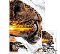 1000 Pieces Jigsaws Adults Puzzles Celestial Prowler of The Savannah Educational Game But Fun And Humorous Toy Wall Decor Great Gifts for Gaming (38X26cm)