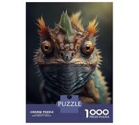1000 Pieces Jigsaws Adults Puzzles Chameleons Colorful Face Jigsaw for Adults Fun Games Staycation Kill Time Unique Gifts for Birthday And Christmas 52x38cm/1000pcs