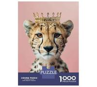 1000 Pieces Jigsaws Adults Puzzles Cheetah King Jigsaw for Adults Toy Wall Decor Hand Speed Race Difficult And Challenge 38x26cm/1000pcs