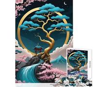 1000 Pieces Jigsaws Adults Puzzles Cherry Blossom Bonsai Tree Jigsaw Puzzles for Adults Stress Reliever Help The Brain Exercise Gifts for Friends And Family (38x52cm)
