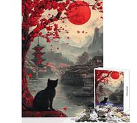 1000 Pieces Jigsaws Adults Puzzles Cherry Blossom Serenity - Quality Family Leisure at Home Unique Christmas (50X75cm)