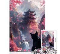 1000 Pieces Jigsaws Adults Puzzles Cherry Blossom Serenity- Quality Family Leisure at Home Unique Christmas (50X75cm)