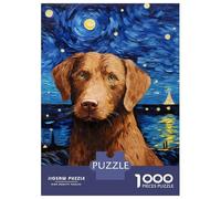 1000 Pieces Jigsaws Adults Puzzles Chesapeake Bay Retriever Jigsaw for Adults Brain Teaser Game Analysis And Logic Unique Gifts for Birthday And Christmas 52x38cm/1000pcs