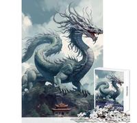 1000 Pieces Jigsaws Adults Puzzles Chinese Dragon Landscape Puzzles for Teenagers Staycation Kill Time Train Your Brain And Hands Unique Challenge Game (38x26cm)
