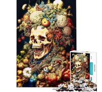 1000 Pieces Jigsaws Adults Puzzles CJ Skull Four Jigsaw Puzzle Hands-on Game Staycation Kill Time Unique Gifts for Birthday And Christmas (Size 38x26cm)