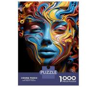 1000 Pieces Jigsaws Adults Puzzles Colorful Abstract Face Art Puzzle for Adults Brain Teaser Game Analysis And Logic for Is Ideal As A Gift 70x50cm/1000pcs