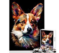 1000 Pieces Jigsaws Adults Puzzles Corgi Geometric Abstract Jigsaw Puzzles for Adults Stress Reliever Help The Brain Exercise Gifts for Friends And Family (38x52cm)