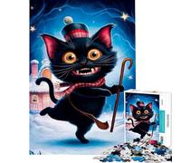 1000 Pieces Jigsaws Adults Puzzles Cosmic Cat Joy Learning Educational Toys Family Game Difficult Hard Secret Santa Gifts (Size 38x26cm)