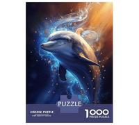 1000 Pieces Jigsaws Adults Puzzles Cosmic Celestial Dolphin Puzzles for Adults Family Game Presents for Women Unique Gifts for Birthday And Christmas 70x50cm/1000pcs
