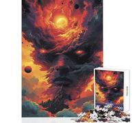 1000 Pieces Jigsaws Adults Puzzles Cosmic Face in Clouds Puzzles for Teenagers Staycation Kill Time Train Your Brain And Hands Unique Challenge Game (50x75cm)