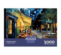 1000 Pieces Jigsaws Adults Puzzles Cozy Night Café Scene Jigsaws for Adults Hands-on Game Analysis And Logic Difficult And Challenge 52x38cm/1000pcs