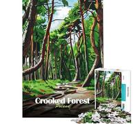 1000 Pieces Jigsaws Adults Puzzles Crooked Forest Poland Puzzle for Adults Hands-on Game Home Decoration for Is Ideal As A Gifts (Size 50x75cm)