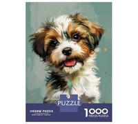 1000 Pieces Jigsaws Adults Puzzles Cute Abstract Puppy Art Puzzle for Adults Brain Teaser Game Pattern Assembly Difficult And Challenge 70x50cm/1000pcs