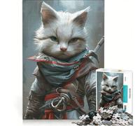 1000 Pieces Jigsaws Adults Puzzles Cute Assassins Cat, Educational Games, Home Art Decor, Artists' Collection, Fine Arts 50x75cm