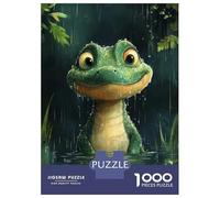 1000 Pieces Jigsaws Adults Puzzles Cute Frog in The Rain Puzzle for Adults Anti-Stress Toys Pattern Assembly Parent-child Interaction 52x38cm/1000pcs