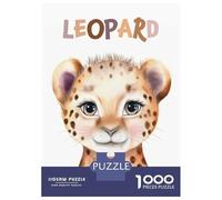 1000 Pieces Jigsaws Adults Puzzles Cute Leopard Watercolor Nursery Jigsaws for Adults Toy Wall Decor Hand Speed Race Unique Gifts for Birthday And Christmas 38x26cm/1000pcs