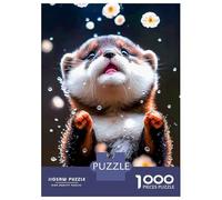 1000 Pieces Jigsaws Adults Puzzles Cute Otter Jigsaw for Adults Fun Games Staycation Kill Time Unique Gifts for Birthday And Christmas 38x26cm/1000pcs