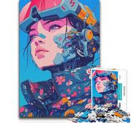 1000 Pieces Jigsaws Adults Puzzles Cyberpunk Pop Anime Girl Hand Speed Race Impossible Game for And from 14 Years And over (size 38x52cm)