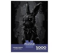 1000 Pieces Jigsaws Adults Puzzles Dark Spiked Gothic Rabbit Puzzles for Adults Family Game Presents for Women Unique Gifts for Birthday And Christmas 38x26cm/1000pcs