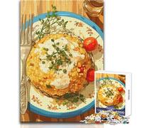 1000 Pieces Jigsaws Adults Puzzles Delicious Risotto with Cherry Tomatoes Unique Challenge Game Family Activities Birthday Gifts Size 50x75cm
