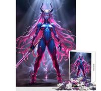 1000 Pieces Jigsaws Adults Puzzles Demonic Warrior Woman Puzzles for Teenagers Staycation Kill Time Train Your Brain And Hands Unique Challenge Game (50x75cm)