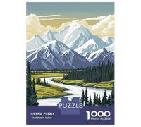 1000 Pieces Jigsaws Adults Puzzles Denali National Park Puzzle for Adults Relax Games Birthday Present Parent-child Interaction 52x38cm/1000pcs