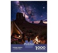 1000 Pieces Jigsaws Adults Puzzles Desert Camping Under The Milky Way Jigsaw for Adults Brain Teaser Game Analysis And Logic Unique Gifts for Birthday And Christmas 52x38cm/1000pcs
