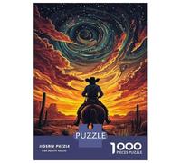 1000 Pieces Jigsaws Adults Puzzles Desert Cowboy's Journey Jigsaw for Adults Fun Games Staycation Kill Time Unique Gifts for Birthday And Christmas 52x38cm/1000pcs