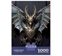1000 Pieces Jigsaws Adults Puzzles Devil Dragon Art Deco Adult Puzzles Family Games Perfect Decoration Birthday And Unique Gifts 52x38cm/1000pcs