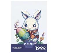 1000 Pieces Jigsaws Adults Puzzles Easter Rabbit Cute Jigsaw for Adults Toy Wall Decor Hand Speed Race Difficult And Challenge 38x26cm/1000pcs
