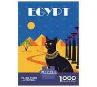 1000 Pieces Jigsaws Adults Puzzles Egypt Black Cat Puzzle for Adults Brain Teaser Game Analysis And Logic for Is Ideal As A Gift 52x38cm/1000pcs