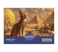 1000 Pieces Jigsaws Adults Puzzles Egyptian Cat Jewelry Set Adult Puzzles Anti-Stress Toys Difficult Challenge Difficult And Challenge 38x26cm/1000pcs