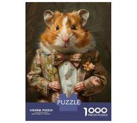 1000 Pieces Jigsaws Adults Puzzles Elegant Suit Cute Hamster Puzzle for Adults Brain Teaser Game Pattern Assembly Difficult And Challenge 70x50cm/1000pcs