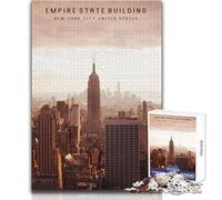 1000 Pieces Jigsaws Adults Puzzles Empire State Building Unique Challenge Game Family Activities Birthday Gifts Size 50x75cm