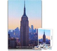 1000 Pieces Jigsaws Adults Puzzles Empire State Building Unique Challenge Game Family Activities Birthday Gifts Size 38x52cm