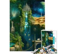 1000 Pieces Jigsaws Adults Puzzles Enchanted Fantasy Realms Puzzle for Adults Hands-on Game Home Decoration for Is Ideal As A Gifts (Size 38x52cm)
