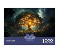 1000 Pieces Jigsaws Adults Puzzles Enchanted Forest Glowing Tree Jigsaws for Adults Hands-on Game Analysis And Logic Difficult And Challenge 38x26cm/1000pcs