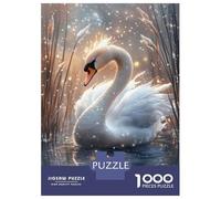 1000 Pieces Jigsaws Adults Puzzles Ethereal Swan Grace Puzzles for Adults Family Game Presents for Women Unique Gifts for Birthday And Christmas 52x38cm/1000pcs