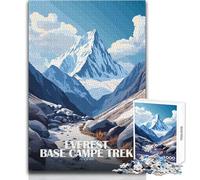 1000 Pieces Jigsaws Adults Puzzles Everest Base Camp Trek Nepal Unique Challenge Game Family Activities Birthday Gifts Size 50x75cm