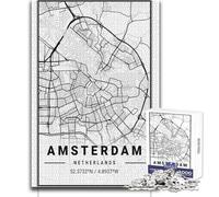 1000 Pieces Jigsaws Adults Puzzles Explore Amsterdam Unique Challenge Game Family Activities Birthday Gifts Size 38x26cm