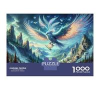 1000 Pieces Jigsaws Adults Puzzles Fantasy Artwork Mythical Bird with Scroll Adult Puzzles Anti-Stress Toys Difficult Challenge Difficult And Challenge 38x26cm/1000pcs