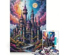 1000 Pieces Jigsaws Adults Puzzles Fantasy Castles, Educational Games, Analysis And Logic, Birthday Present,Travel Gifts, 38x26cm