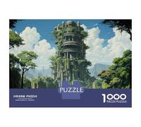 1000 Pieces Jigsaws Adults Puzzles Fantasy Cityscape with Towering Structures Puzzle for Adults Brain Teaser Game Analysis And Logic for Is Ideal As A Gift 70x50cm/1000pcs