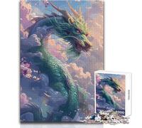 1000 Pieces Jigsaws Adults Puzzles Fantasy Clouds Dragon Peaceful Relaxing Free Time Fine Precision Edge Craft Toy Size 38x26cm
