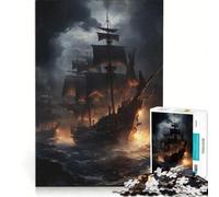 1000 Pieces Jigsaws Adults Puzzles Fantasy Pirate Ship, Educational Games, Analysis And Logic, Birthday Present,Travel Gifts, 38x26cm