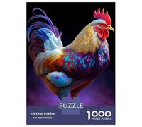 1000 Pieces Jigsaws Adults Puzzles Farm Chicken Oil Paint Adult Jigsaw Brain Teaser Game Presents for Women Parent-child Interaction 70x50cm/1000pcs