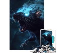 1000 Pieces Jigsaws Adults Puzzles Ferocious Possessed Rat Learning Educational Toys Family Game Difficult Hard Secret Santa Gifts (Size 38x26cm)