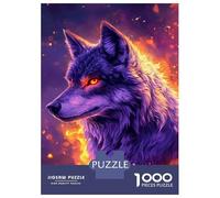 1000 Pieces Jigsaws Adults Puzzles Fiery Wolf's Gaze -6 Jigsaw for Adults Fun Games Staycation Kill Time Unique Gifts for Birthday And Christmas 38x26cm/1000pcs