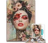 1000 Pieces Jigsaws Adults Puzzles Floral Empress Women Hand Speed Race Impossible Game for And from 14 Years And over (size 38x26cm)