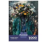 1000 Pieces Jigsaws Adults Puzzles Floral Portrait Mental Depression Flower Jigsaws for Adults Family Games But Fun And Humorous Unique Gifts for Birthday And Christmas 38x26cm/1000pcs